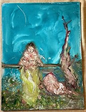 quadro olio su tela autore M. Spatuzzi Napoli misure 40×50cm anno 1970