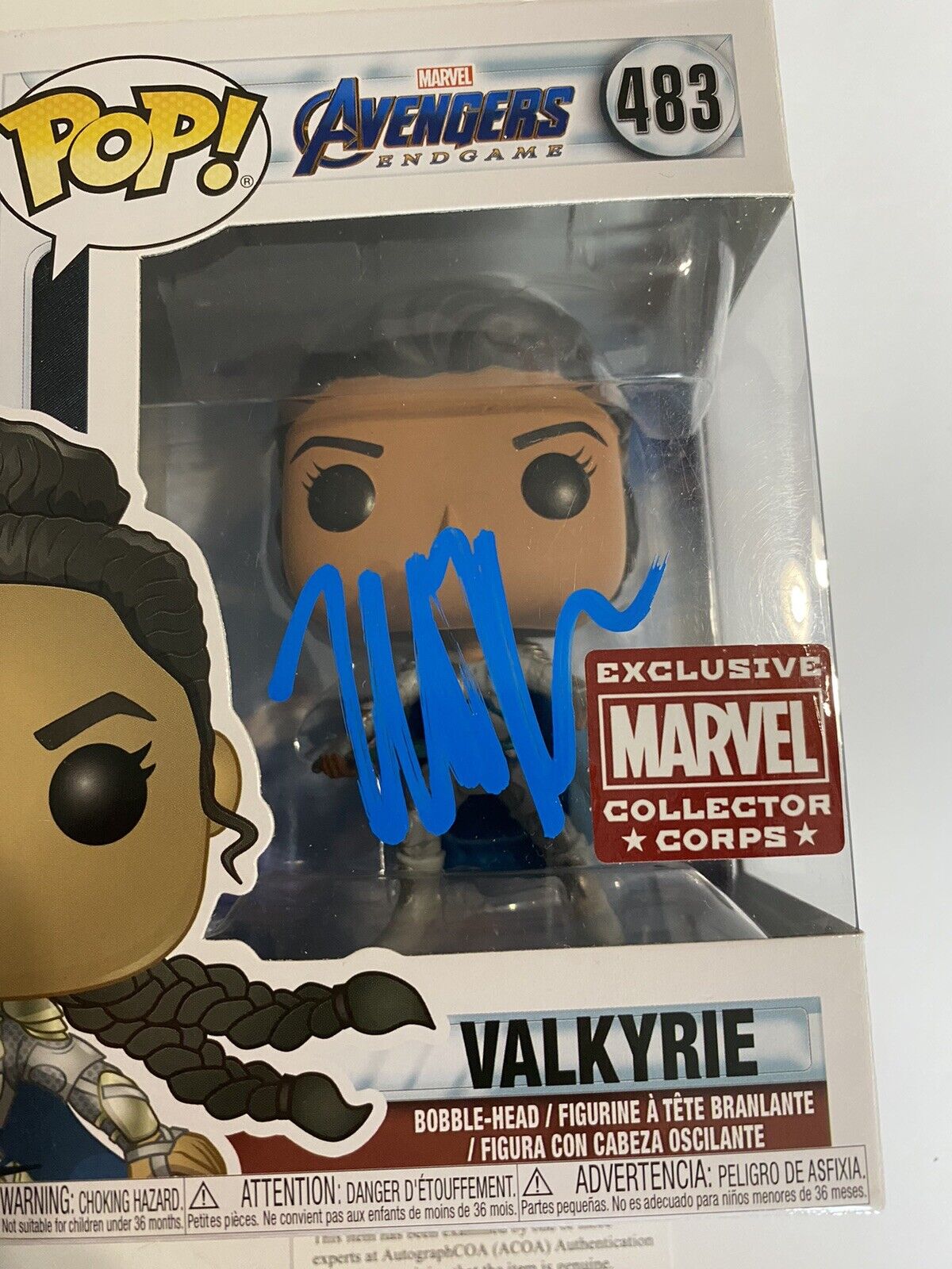 🗡️ Tessa Thompson Signed Valkyrie Avengers Endgame Funko Pop Beckett PSA  JSA