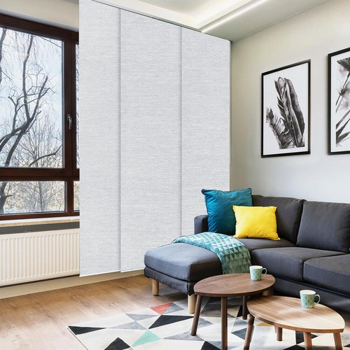 Pasadena Blockout Panel Glide Fabric Panel Trimmable Natural Woven Fabric 55x240 - Picture 23 of 30