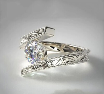  SILBER RING KLASSISCH ABSTRAKT ZEITLOS ELEGANZ ELEGANT GR 60 ORIGINAL