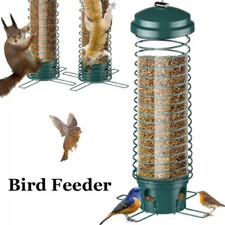 Squirrel Proof Metal Bird Feeder for Bluebirds  Cardinals   4 Feeding Ports