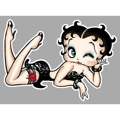 Pin up ''Betty PAGE'' right/right sticker vinyl laminated