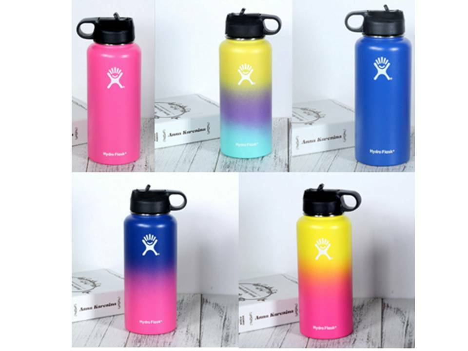 flask water bottle with straw