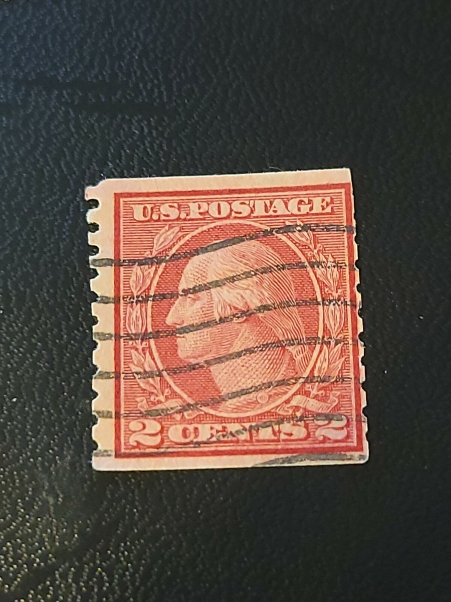 Old Vintage US GEORGE WASHINGTON 2c Red STAMP Used Unchecked