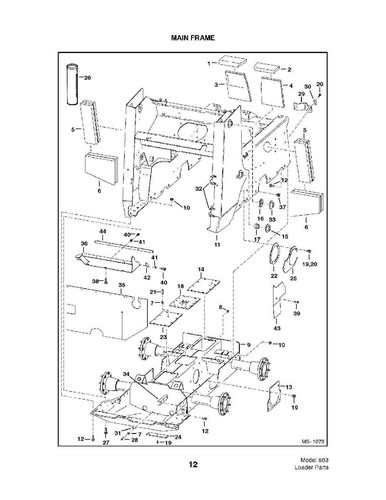 Bobcat 863 Skid Steer Loader Parts Manual List Book Diagrams 6724560 - Picture 5 of 6