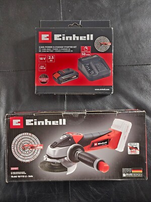 EINHELL Akku-Winkelschleifer TE-AG 18/115 Li ( 1x 2,5 Ah + Ladegerät ) Set