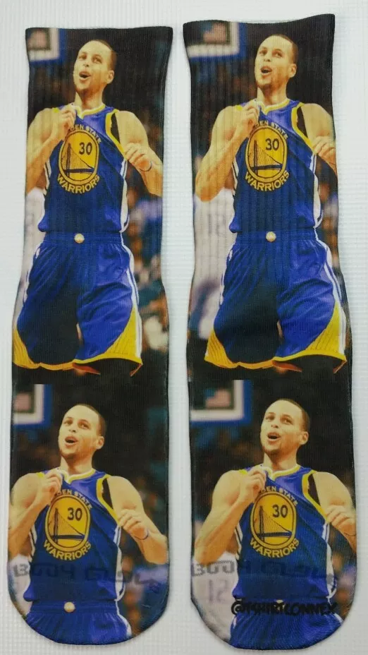 Custom Stephen Curry blue dry Fit socks gamma laney X XII 7s grey | eBay