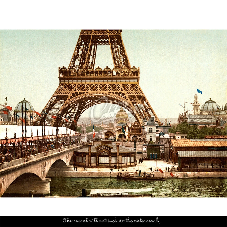 Home wall mural Eiffel Tower France Big City Non-woven wallpaper Decal - Image 4 of 4