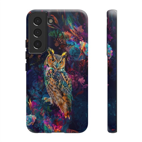 Ethereal Blue Owl Bird Abstract Phone Case for iPhone, Samsung Galaxy, Pixel - 第 150/173 張圖片