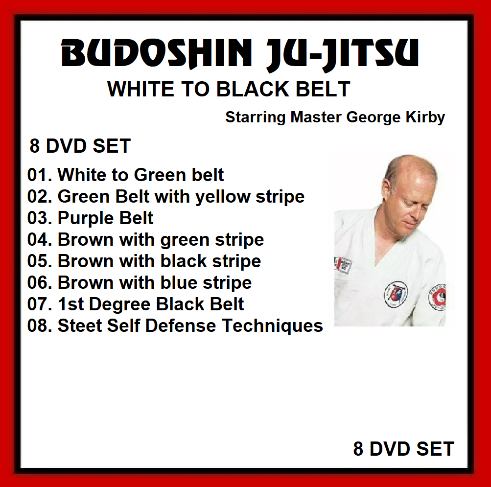 BUDOSHIN JU-JITSU Instructional Series 8 DVD Set jujitsu white to