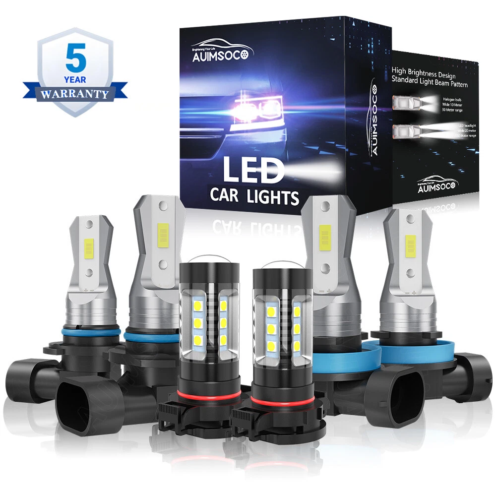 10000K 6X Front LED Headlight + Fog Light Bulbs Kit For Chevy Tahoe 2007-2015