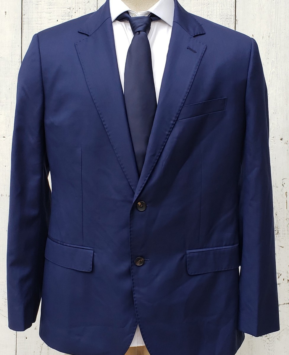 Bonobos Premium Italian Jacket VitaleBarberis Bright Blue Wool Cashmere 44R  Slim