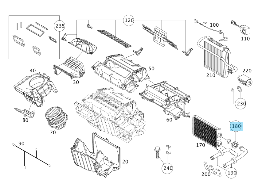 Genuine Mercedes Atego Sealing Ring Air Conditioner Heat Exchanger