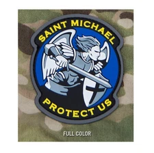 Milspec Monkey MSM PVC Patch Saint St. Michael Protect Us Modern -FULL COLOR NEW