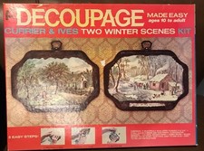 Currier  Ives Decoupage Two Winter Scenes Kit 662