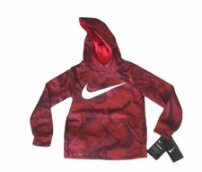 NEW Nike Boys Youth Therma Red Hoodie 86F681 U10. Size 4 Dri Fit 44