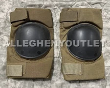 Bijan USGI Military IMPROVED Knee Pads COYOTE BROWN / BLACK USMC LARGE NEW