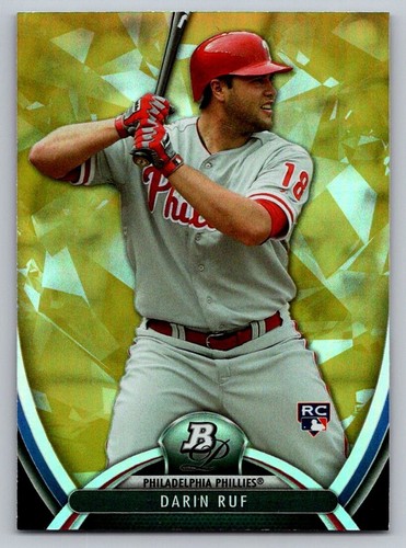 2013 Bowman Platinum Gold Ice Darin Ruf Philadelphia Phillies Rookie ...