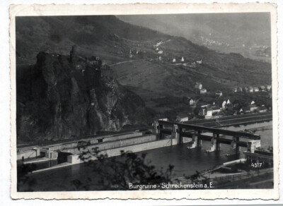 Ansichtskarte Burgruine Schreckenstein a. E. 1938