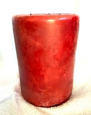 Partylite Red 3 Wick 6x8 Colonial Candle of Cape Cod Rare, Retired Vtg Christmas