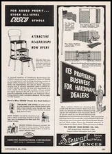 1946 Hamilton Corporation Columbus Indiana Cosco Kitchen Stools Vintage Print Ad