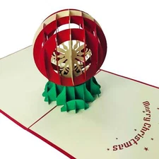 Christmas Globe Snowballl - Pop Up Card
