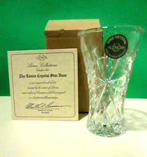 LENOX 4 (four) CRYSTAL STAR VASES - 4 INCH - NEW in BOX with COA