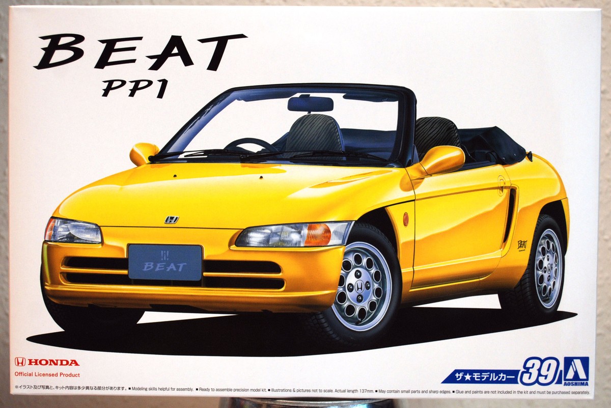 Aoshima 061534 – 1991 Honda Beat Cabrio PP1 JDM, Bausatz 1:24, Kunststoffmodell Japan