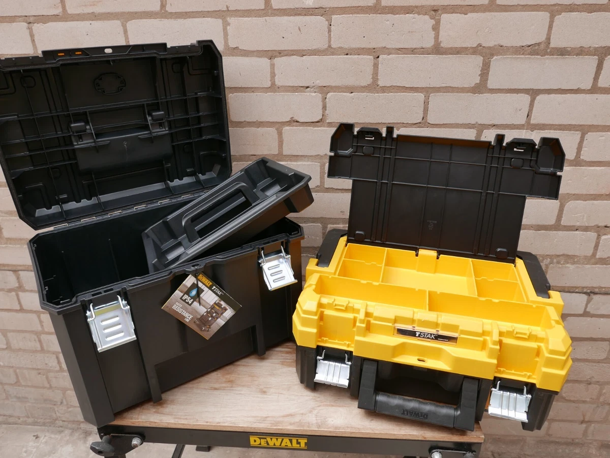 DEWALT TSTAK IP54 DEEP STORAGE CASE + TOTE TRAY DWST83346-1 +