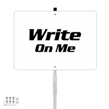 Blank Metal Sign with 42" Stake 14 x 10 Inches Rust Free Aluminum UV Protecte...