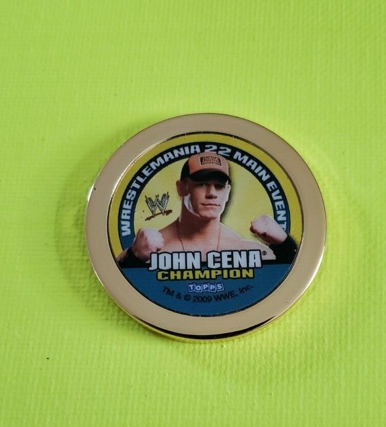 WWE Poker Chipz METALLIC GOLD Wrestlemania 22 John Cena vs Triple