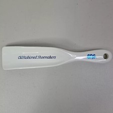 Old Fashioned Shoemakers SAS Advertising Shoe Horn 7" Plastic Crystal Tex USA