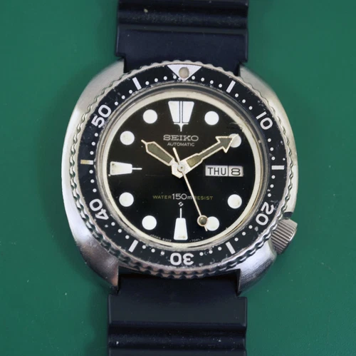 Circa 3/1980 Seiko 6309-7049 Suwa Dial “TURTLE” Case 150m Vintage Divers Watch