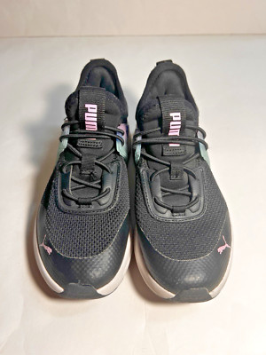 Puma Pacer 23 Slip On Sneakers Little Girls, Size 1C Black/Pink/Green