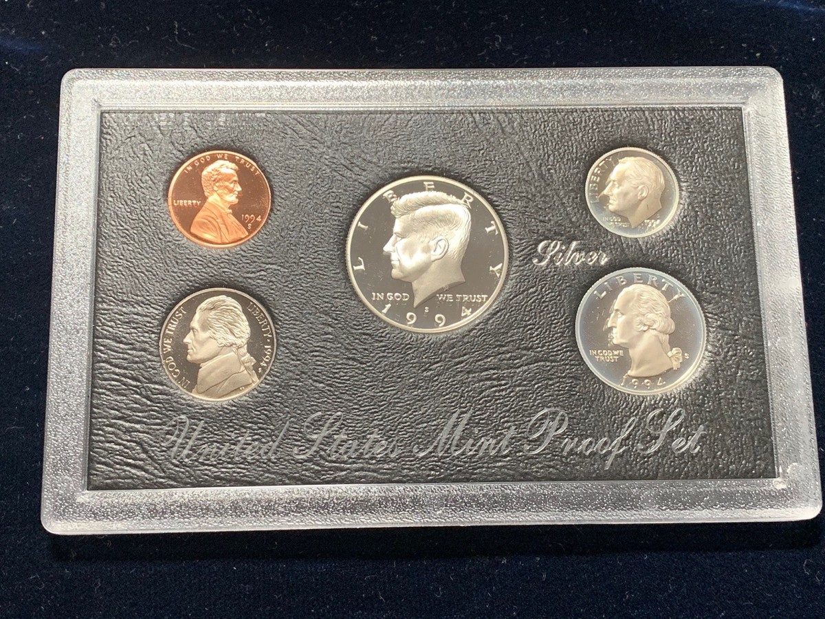 1994 US Mint Silver Proof Set 5 Piece Silver Set | eBay