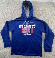 Chicago Cubs Hoodie Majestic MLB 2016 We Came To Reign Postseason Size Medium