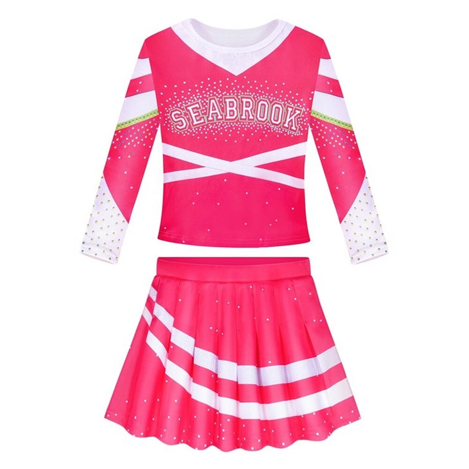 Zombies 3 Cheerleader Cosplay Costume Girls Dress Kids Adult Halloween Outfit - Image 2 of 4