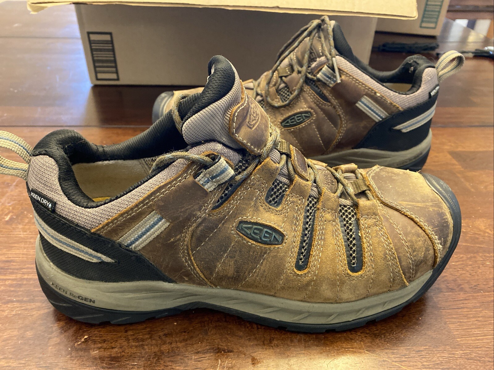 Scarpa da lavoro KEEN Flint II impermeabile punta acciaio 1023236 marrone cascata 10 5D