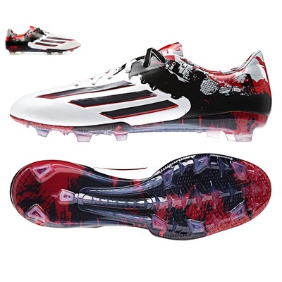 adidas Messi 10.1 FG Pibe de Barr 10 Nocken Herren Fußball Weiß/Grau/Rot  B23767 | eBay