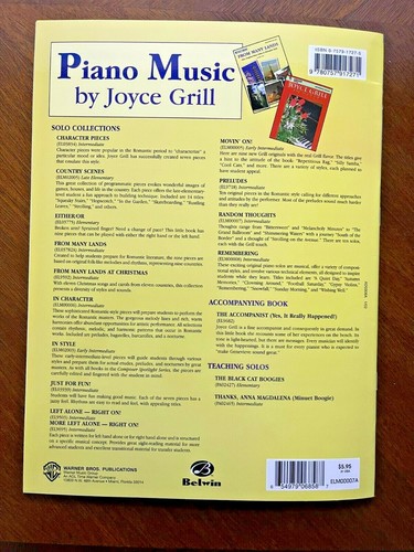 Composer Spotlight Series-Joyce Grill-Random Thoughts-11 Intermed. Piano Solos - Picture 4 of 4