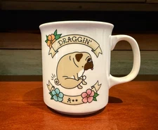 DRAGGIN ASS Genuine Fred 16 Ounce White Ceramic Mug, Dishwasher safe