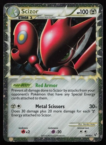 Scizor 84/90 Holo Prime Rare HGSS Undaunted Pokemon English NM