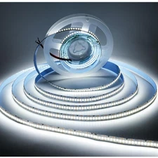 12V LED Strip Lights, 240 LEDs/M, Total 1200 LEDs White 6000K 16.4 ft Light S...