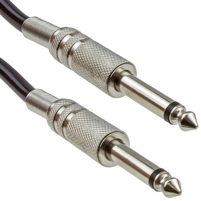 SoundLab 6,35 mm 1/4'' Mono Lautsprecherkabel Jack zu Amp 3m/10m Schwarz