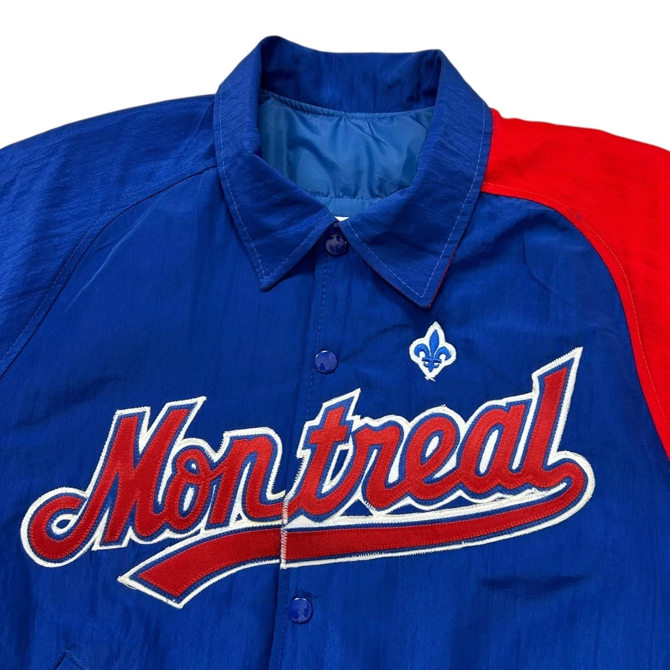 VTG 90s MLB MONTREAL EXPOS STARTER DIAMOND COLLECTION JACKET SIZE M MADE IN USA - Image 2 of 4