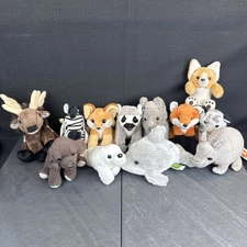 Wild Republic Animals Lot of 12 Mini 5" Realistic Plush Stuffed Animal Toy