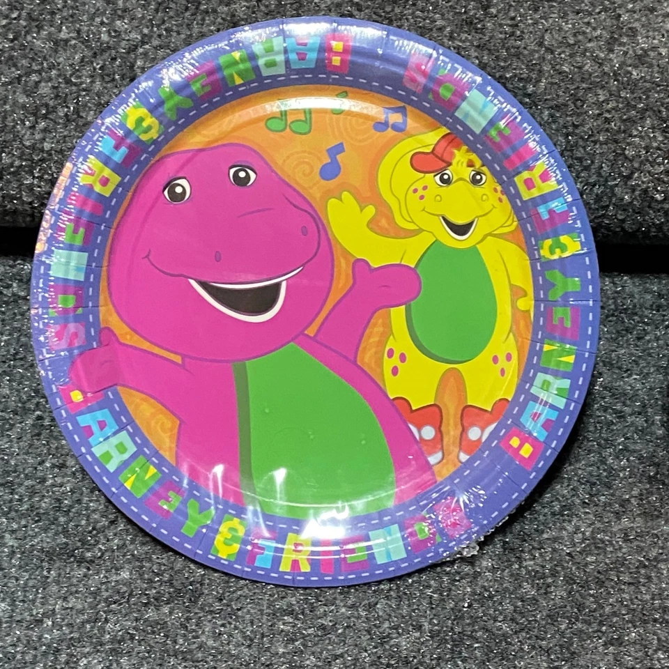 Barney And Friends Birthday Party 7" Paper Plates 6 Count 3 packs 18 total Retro - Image 2 of 3