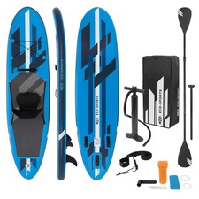 Surfboard stand up paddle SUP 120kg 320 cm gonflable bleu avec siège de kayak