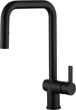 Matte Black Pull Down Kitchen Faucet, SUS304 Stainless Steel, Single Handle