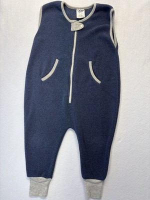 Baby DeeDee Fleece Sleep Nest Sleep Sack Navy Blue Gray 18M-2T
